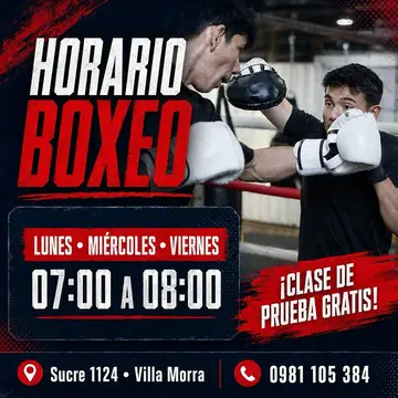 Horario de boxeo
